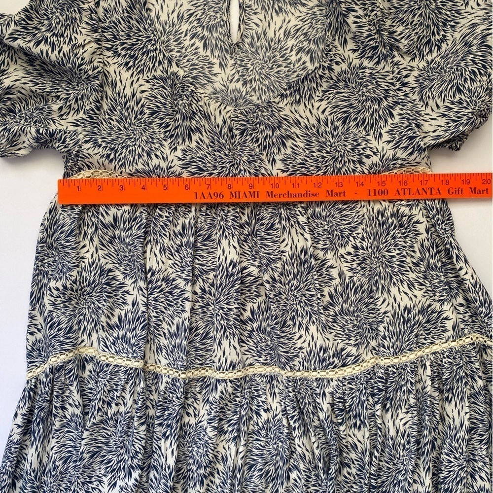 Sundance Womens Dress Size Small Blue And White Floral Tiered Crochet Boho Beach - Picture 9 of 10